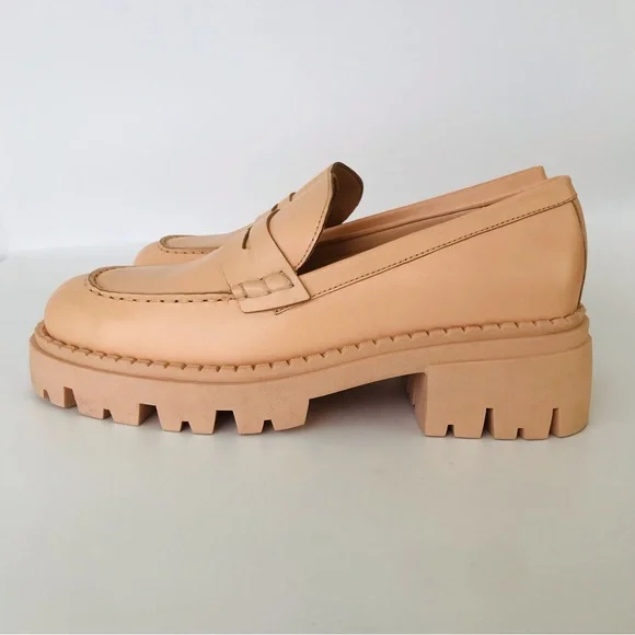 Free People Lyra Lug Sole Loafer Shoes in Cantaloupe - Picture 3 of 11